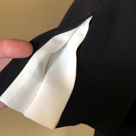 REPREVE sz 22W Little Black Dress White Pleat Sleeve ECORecycle FastDry $180 NEW - Picture 14 of 17